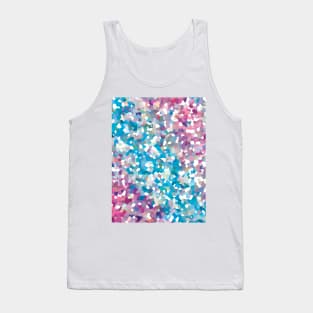 Blue and Purple Sparkly Winter Snow Abstract Art Tank Top